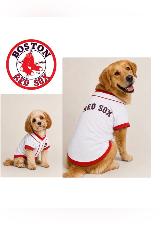 Sporty K9 Other - NWT [Sporty K9] Boston Red Sox MLB Baseball Dog Jersey White/Red S M L
